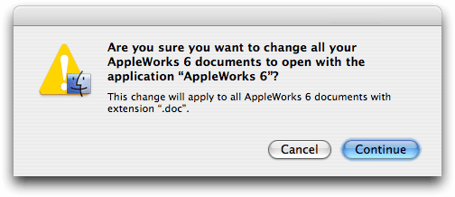 Mac OS X Muuda kõiki hoiatusi