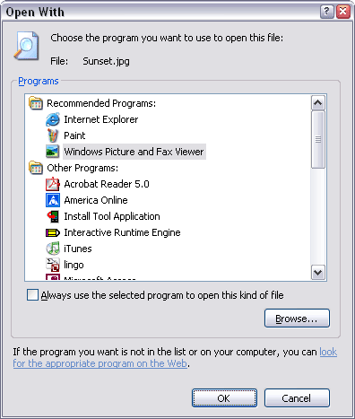 Windows Valige Program