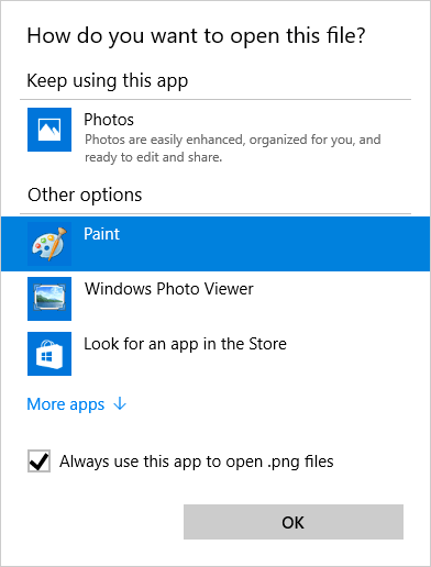 Windows 10 Kuidas soovite selle faili avada?