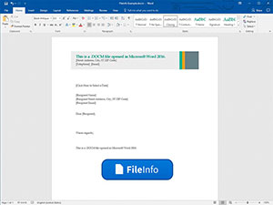 Ekraanipilt .docm-failist Microsoft Word 2016-s