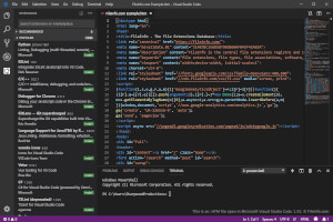Ekraanipilt .htm-failist Microsoft Visual Studio Code 1-s