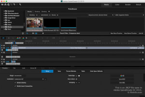 .Ircp-faili ekraanipilt rakenduses Adobe SpeedGrade CC 2015