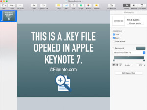 Screenshot of a .key file in Apple Keynote 7