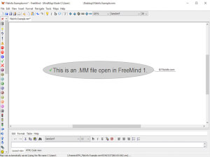Ekraanipilt .mm-failist rakenduses FreeMind 1