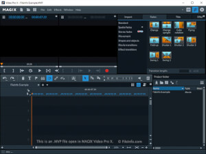 Ekraanipilt .mvp-failist rakenduses MAGIX Video Pro X