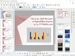 Ekraanipilt .odp-failist Apache OpenOffice Impressis 4.1.3