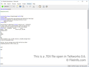 TeXworks 0.6-i .tex-faili ekraanipilt