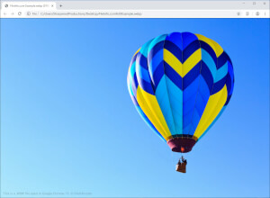 Screenshot of a .webp file in Google Chrome 75