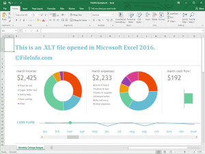 Ekraanipilt .xlt-failist Microsoft Excel 2016-s