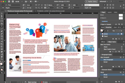 Adobe InDesign CC 2019 ekraanipilt