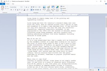 Ekraanipilt Microsoft WordPad 6-st